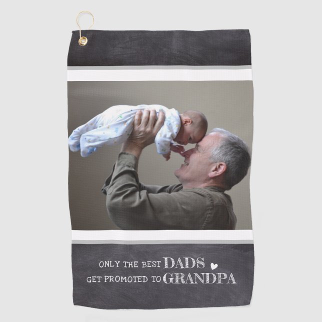 Serviette De Golf Rustique Seuls Les Meilleurs Pères Sont Promus À G (Devant)