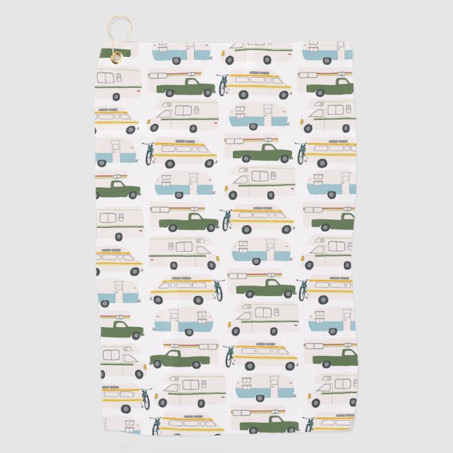 Serviette De Golf RV Campervan vanlife Motorhome Trailer PERSONNALIS (Devant)