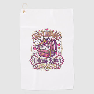 Serviette De Golf Sac à dos Licorne Copain Licorne Conception de mar