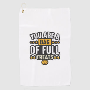 Serviette De Golf Sac de friandises d'Halloween Dessin vectoriel vin