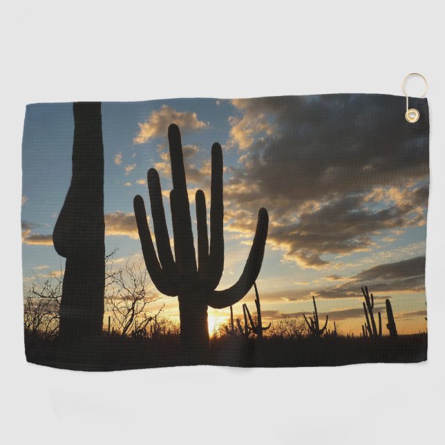 Serviette De Golf Saguaro Sunset II Arizona (Horizontal)
