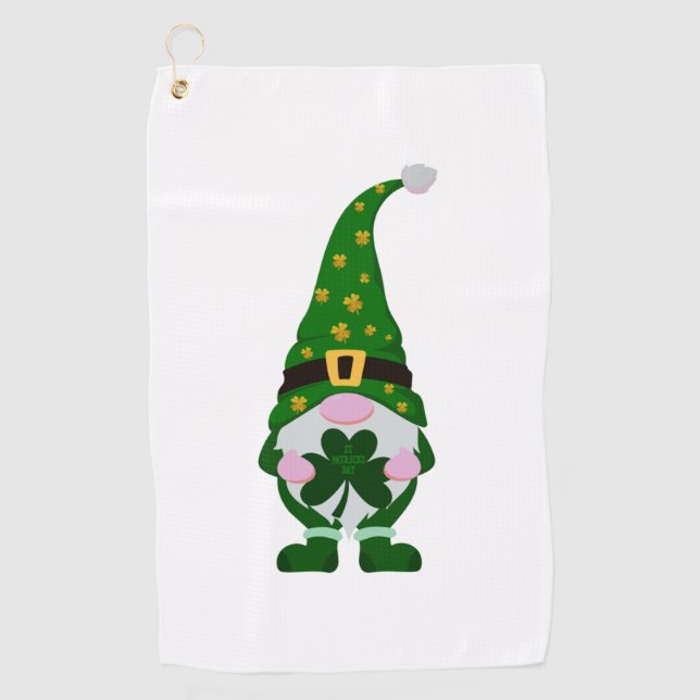 Serviette De Golf Saint Patrick’s Day Gnome (Devant)