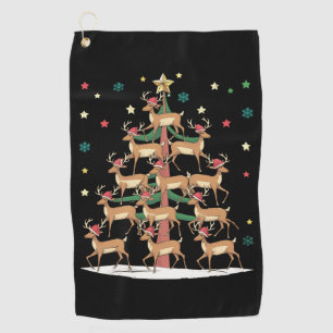 Serviette De Golf Sapin de Noël Cerf Drôle de Vacances Renne Mignon 