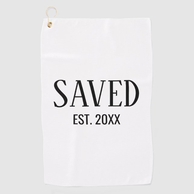 Serviette De Golf Saved Est Established Christian (Devant)