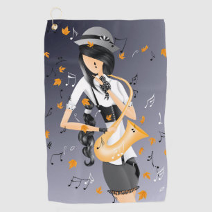 Serviette De Golf Saxophoniste clown