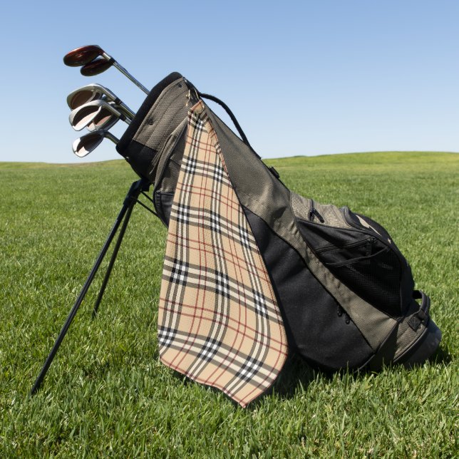 Serviette De Golf Scottish Tartan Pattern (Vert)