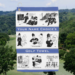 Serviette De Golf Sélection de caricatures de police amusantes
