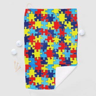 Serviette De Golf Sensibilisation sur l'autisme-Puzzle par Shirley T
