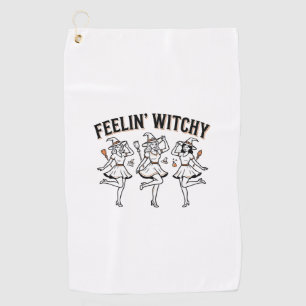Serviette De Golf Sentiment Sorcière Rétro Sorcières Halloween