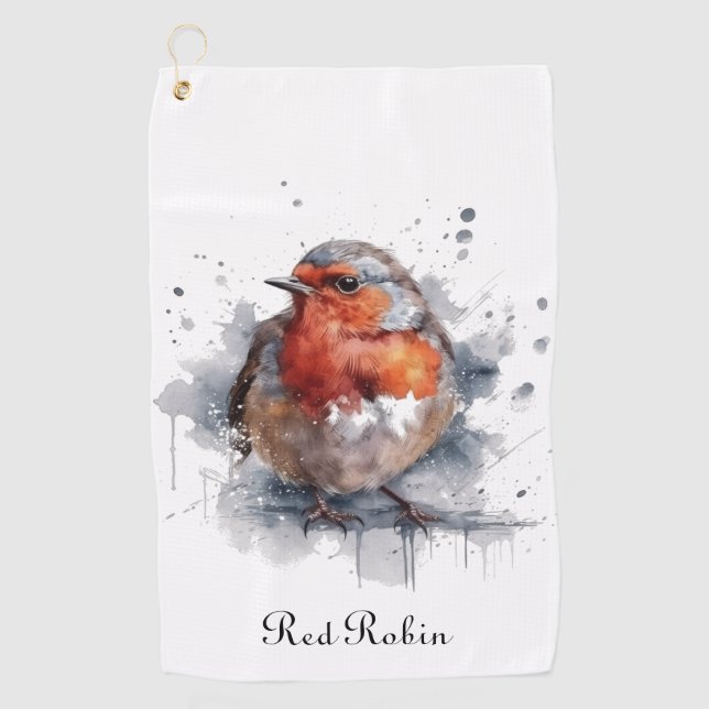 Serviette De Golf Serene Robin, personnalisée (Devant)