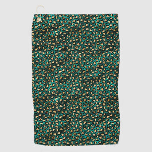 Serviette De Golf Série Leopard Turquoise et Gold 3