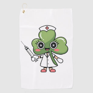 Serviette De Golf Shamrock Lucky Charm Nurse Kawaii Lucky Charme