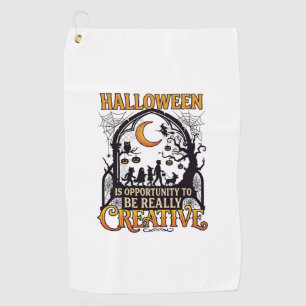 Serviette De Golf Silhouette Créatif Enfants Halloween Croissant De