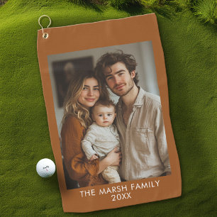 Serviette De Golf Simple 1 Modèle photo - Bordure couleur chaude - T