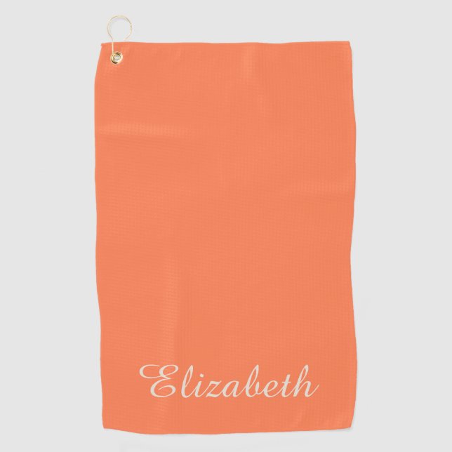 Serviette De Golf Simple Elegant Modern Monogrammed Trendy  (Devant)