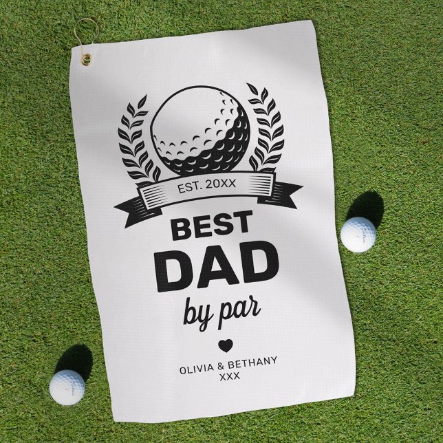Serviette De Golf Simple meilleur papa par Fête des pères (Créateur téléchargé)
