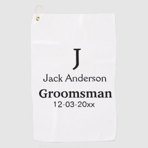 Serviette De Golf SIMPLE MINIMAL ajouter votre nom toiletteur person