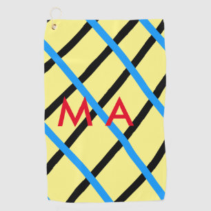 Serviette De Golf Simple monogram add your name letter man minimal t