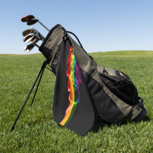 Serviette De Golf SlipperyJoe's fumée vif arc-en-ciel célébré
