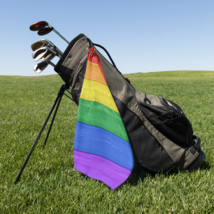 Serviette De Golf SlipperyJoe's orgueil drapeau en bois horizontal a