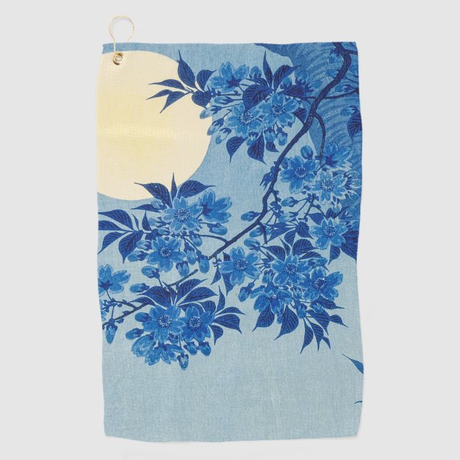 Serviette De Golf Soirée Lune Arbre Bleu Lune (Devant)