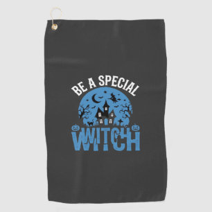 Serviette De Golf Soyez un design de Halloween de sorcière spéciale_