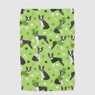 Serviette De Golf St. Patrick's Day Boston Terrier