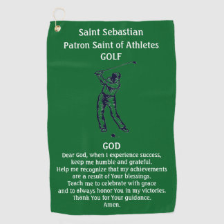 Serviette De Golf St. Sebastian Patron St. d'Athlètes Golf Catholiqu