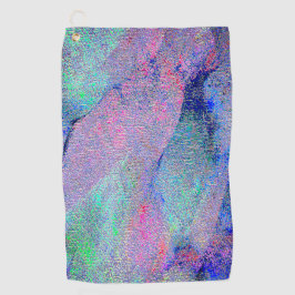 Serviette De Golf Style cuir ciré avec peinture usée, tons bleus