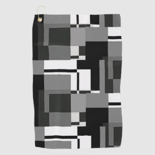 Serviette De Golf Style Mondrian gris Abstrait moderne géométrique c