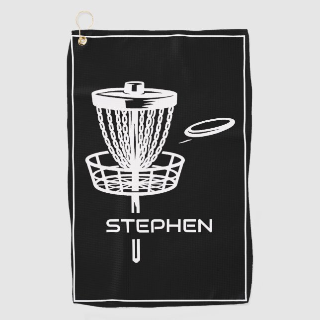 Serviette de golf sur disque personnalisée (Devant)