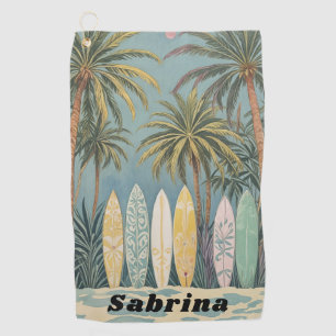 Serviette De Golf Surf Up, Style Pastel Personnalisé