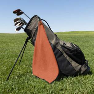 Serviette De Golf Surface orange texturée avec motif tourbillonnant