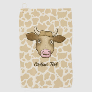 Serviette De Golf Surprised Cow Golf Towel