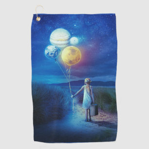Serviette De Golf Surreal se déplace vers son avenir