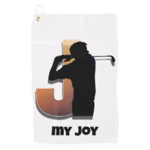 Serviette de golf Swing Sunset – Design Lettre J