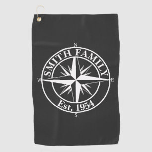 Serviette De Golf Symbole personnalisable du monogramme étoile de la
