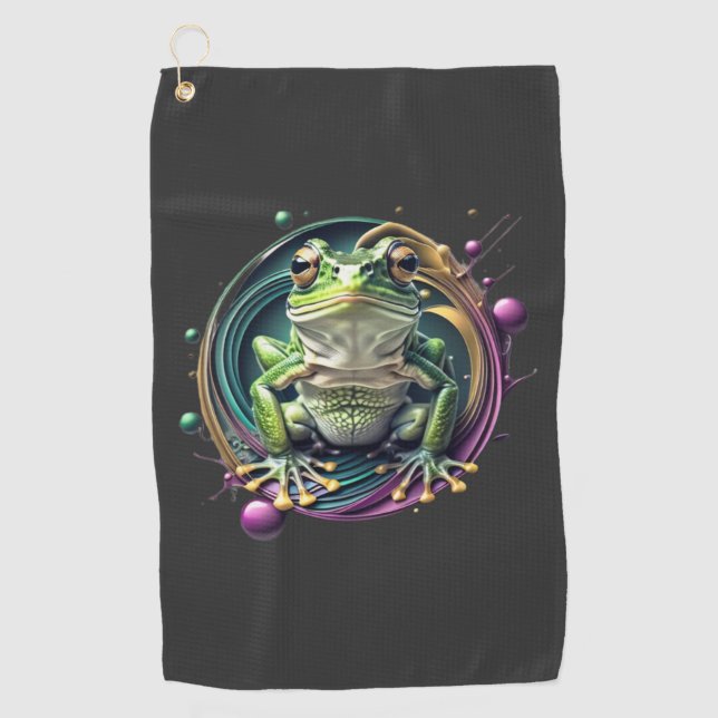 Serviette De Golf Symphonie Abstraite de grenouille (Devant)