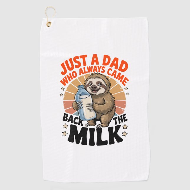 Serviette De Golf T-shirt fête des pères avec paresse (Devant)