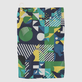 Serviette De Golf T-shirt géométrique pour hommes - bleu Abstrait,