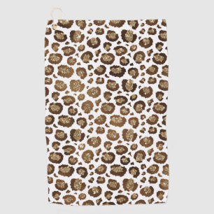 Serviette De Golf Taches de léopard Animaux sauvages Safari paillett