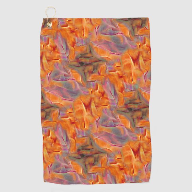 Serviette De Golf tamarin doré Abstrait aux jambes croisées (Devant)