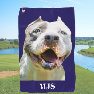 Serviette De Golf Tapis de golf personnalisé avec photo de chien et