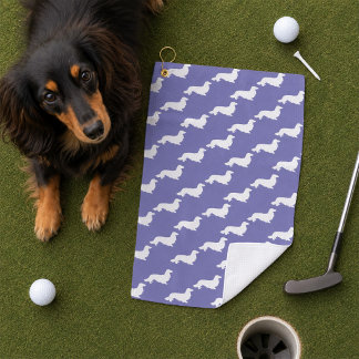 Serviette De Golf Tapis de golf violet pour teckel Cadeau pour golfe