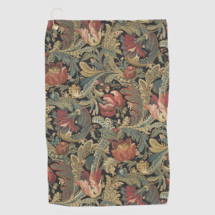 Serviette De Golf Tapisserie florale riche Brocade Antique Classique
