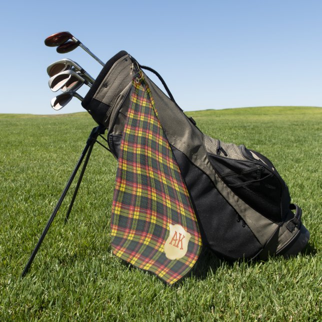 Serviette De Golf Tartan écossais d'origine moderne de Buchanan (Vert)