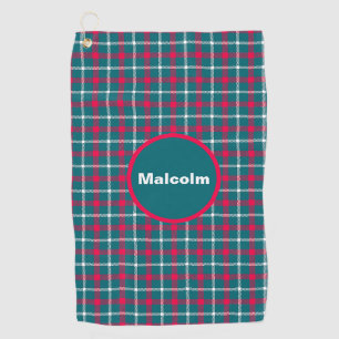 Serviette de golf Tartan personnalisée