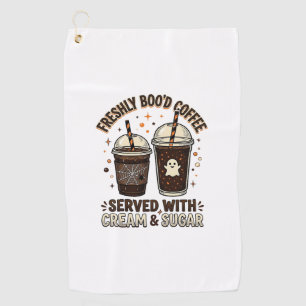 Serviette De Golf Tasse fantôme Halloween Café Fraîchement Infusé