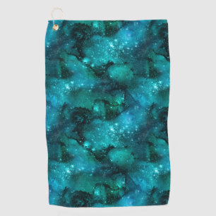 Serviette De Golf Teal Galaxy Series Design 6