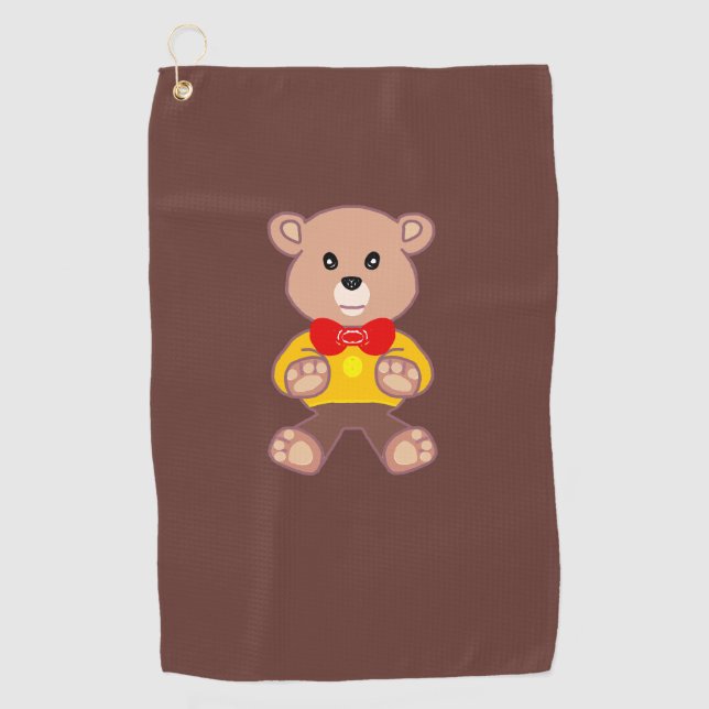 Serviette De Golf Teddy Bear  (Devant)